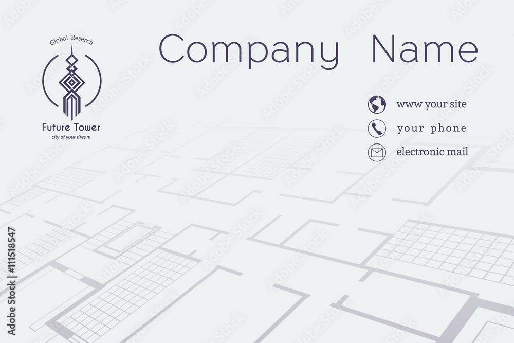 Fototapeta premium Vector Architectural Business Card