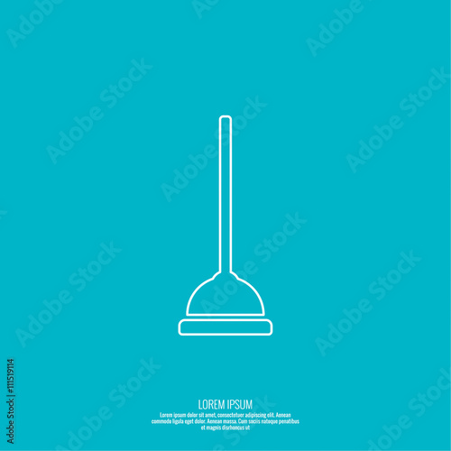 Vector icon of the plunger.