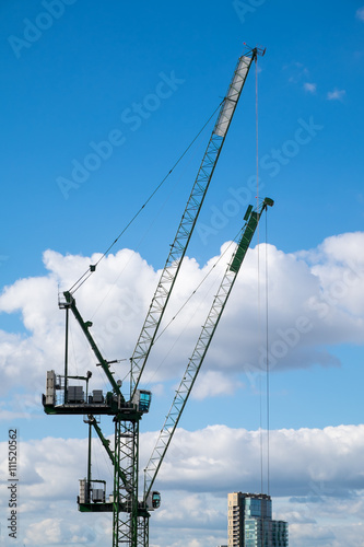 Construction site cranes