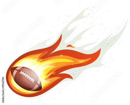 American Football Rocket Ball Burning