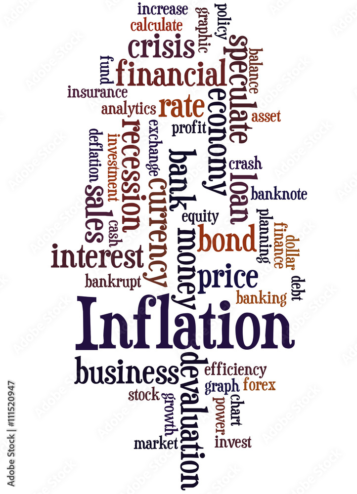 Obraz premium Inflation, word cloud concept 2