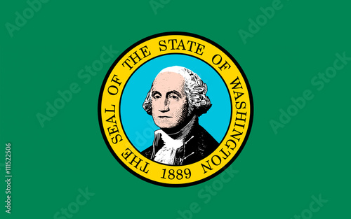 Flag of Washington, USA photo