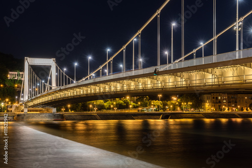 Elizabeth Bridge crossing the Danube River in Budapest