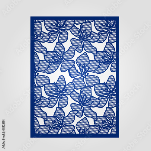 Abstract cutout panel for laser cutting, die cutting or stencil.