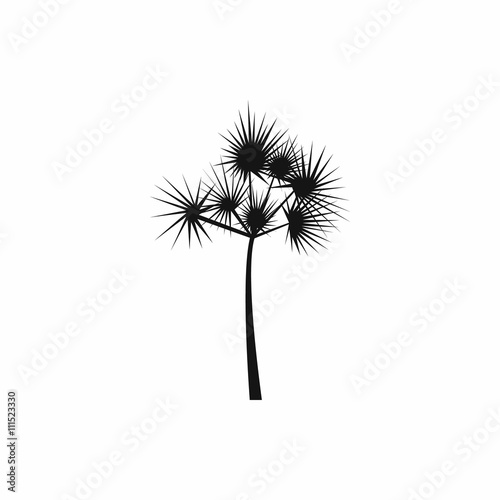 One palm tree icon  simple style
