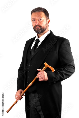 Studio shot of an elegant man on white background photo