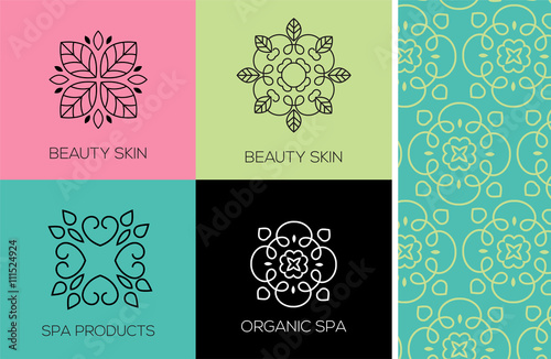 Set of abstract lineart, linear, modern and simple design of icons