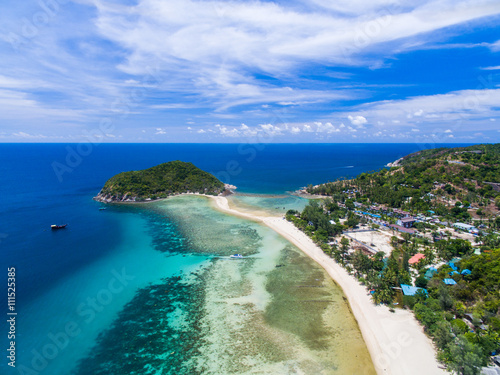 Koh Phangan Thailand earial view