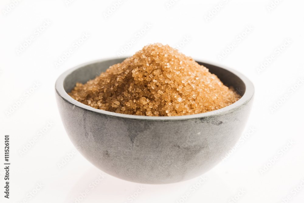brown sugar isolated on a white background