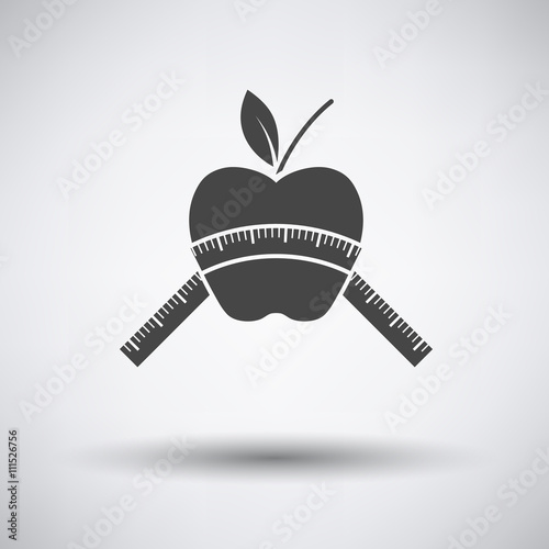 Apple with measure tape icon