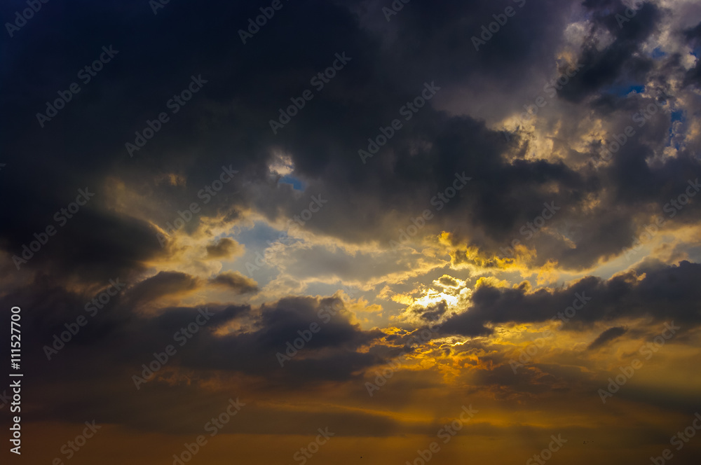Nice sunset sky with clouds in Thailand Nice sunset sky with clouds in Thailand