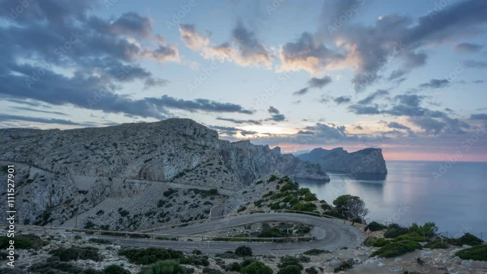 Panoramic view of Cape Formentor sunset in Mallorca Panoramic view of Cape Formentor sunset in Mallorca