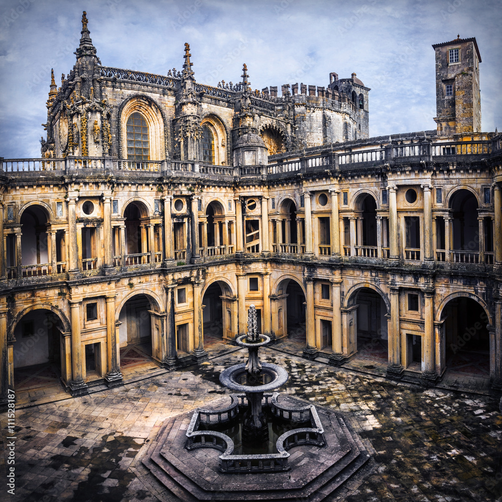 Fototapeta premium impressive cathedral Convent of Christ in Tomar, Portugal, UNESCo site