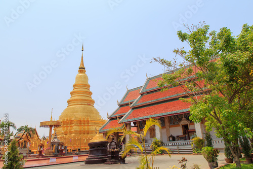 Wat Phra That Hariphunchai . is a Buddhist temple in Lamphun, Thailand. 