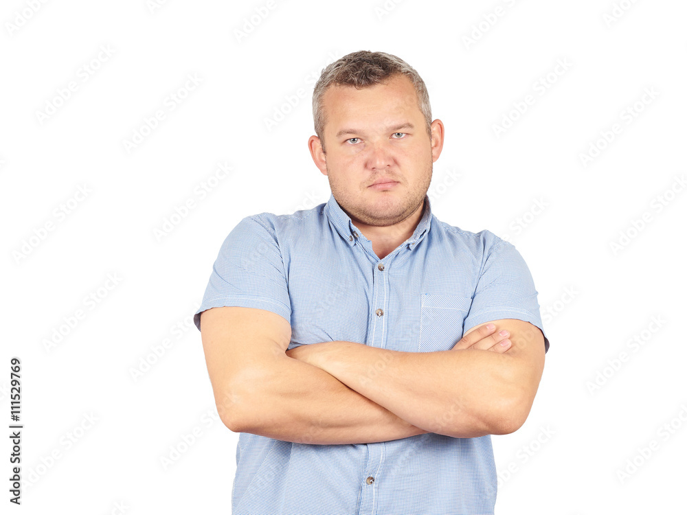 Arrogant man businessman in a shirt with suspenders. Bald with a Arrogant man businessman in a shirt with suspenders. Bald with a