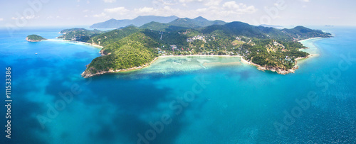 Aerial panoramic view of Koh Phangan Thailand photo