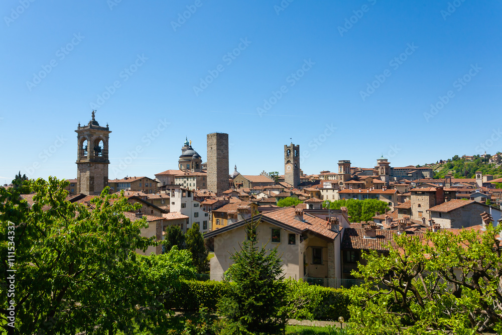 Italian panorama, upper city of 