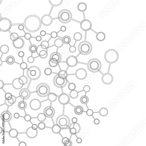 Vector abstract science background. Polygonal connect vector background