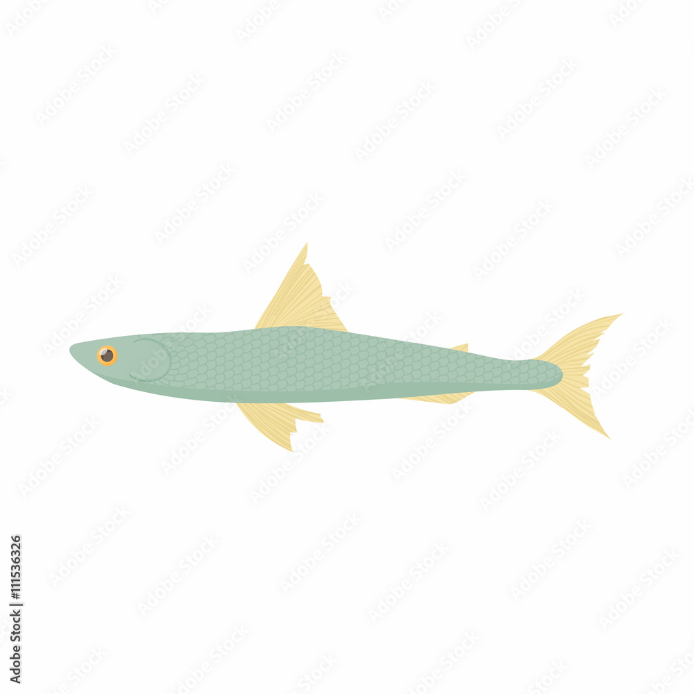 Smelt icon, cartoon style Smelt icon, cartoon style