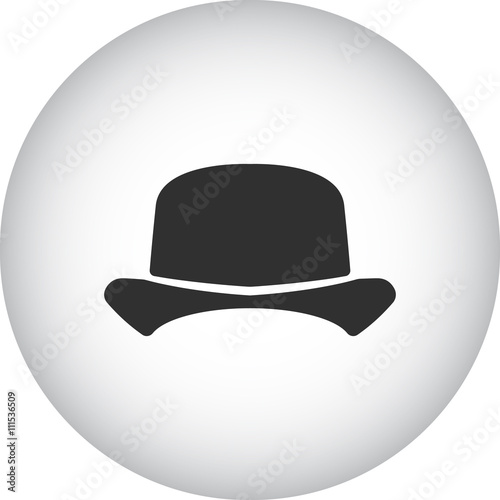 Gentleman hat  sign simple icon on background