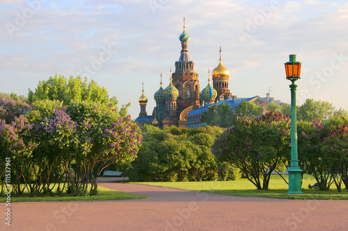 Saint-Petersburg. Russia. View of orthodox Church of the Savior on Blood (