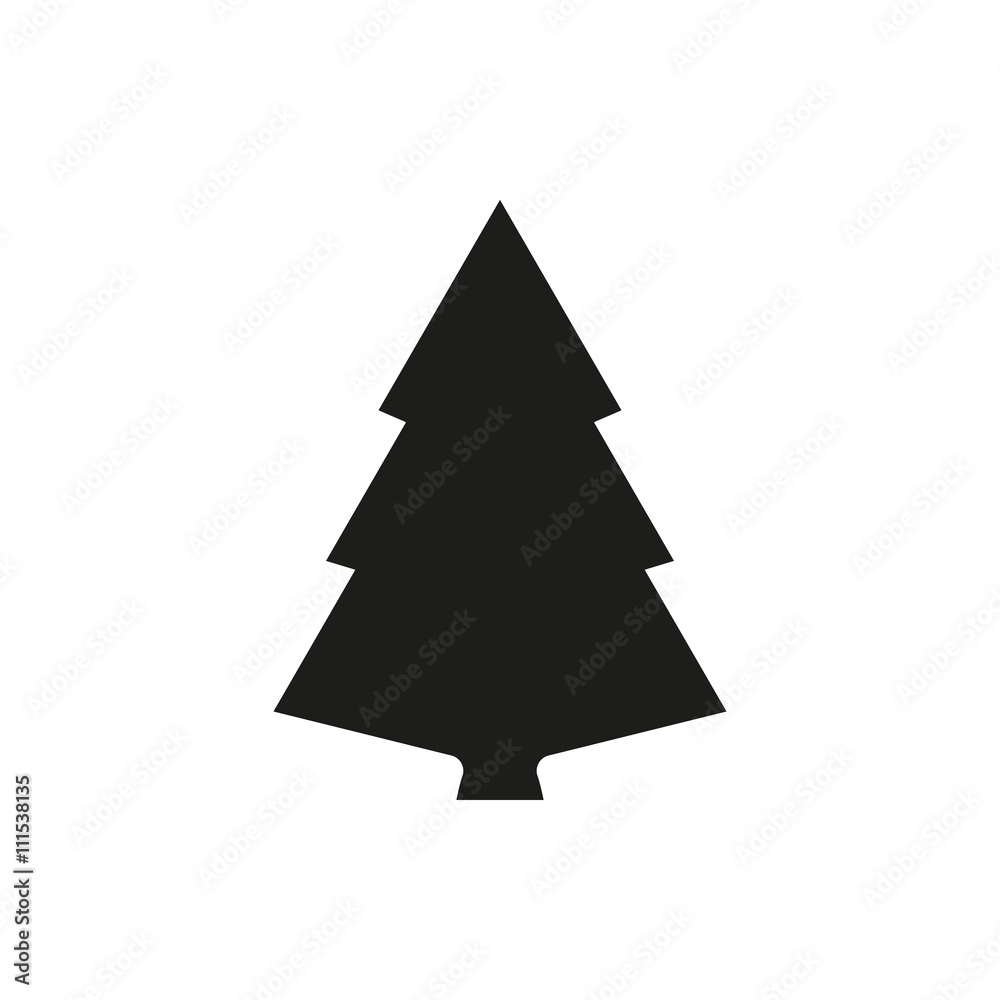Simple minimal black tree icon symbol style design Simple minimal black tree icon symbol style design