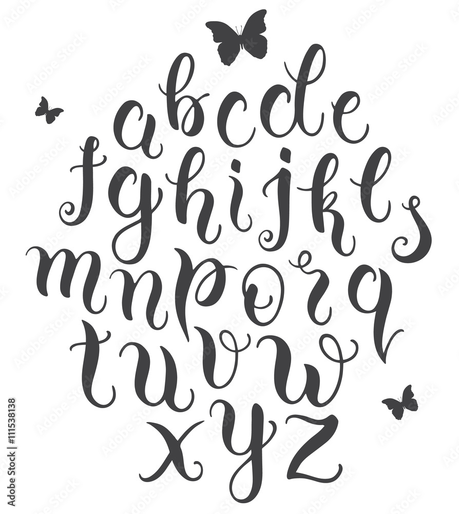 Hand drawn abc letters set Hand drawn abc letters set