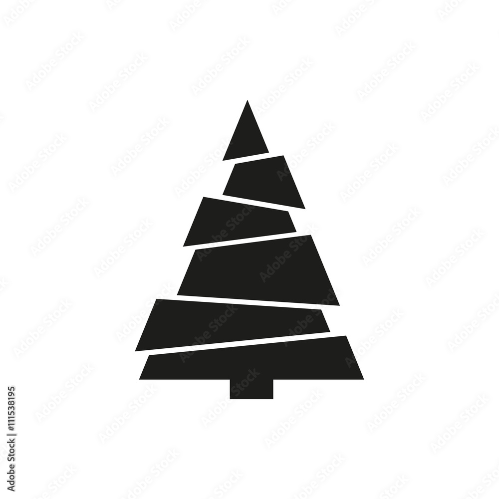Simple minimal black tree icon symbol style design Simple minimal black tree icon symbol style design