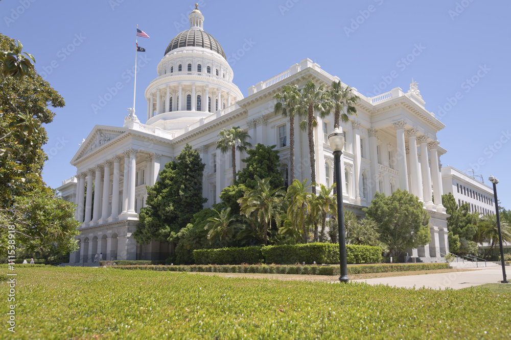 Sacramento state capitol and park California.