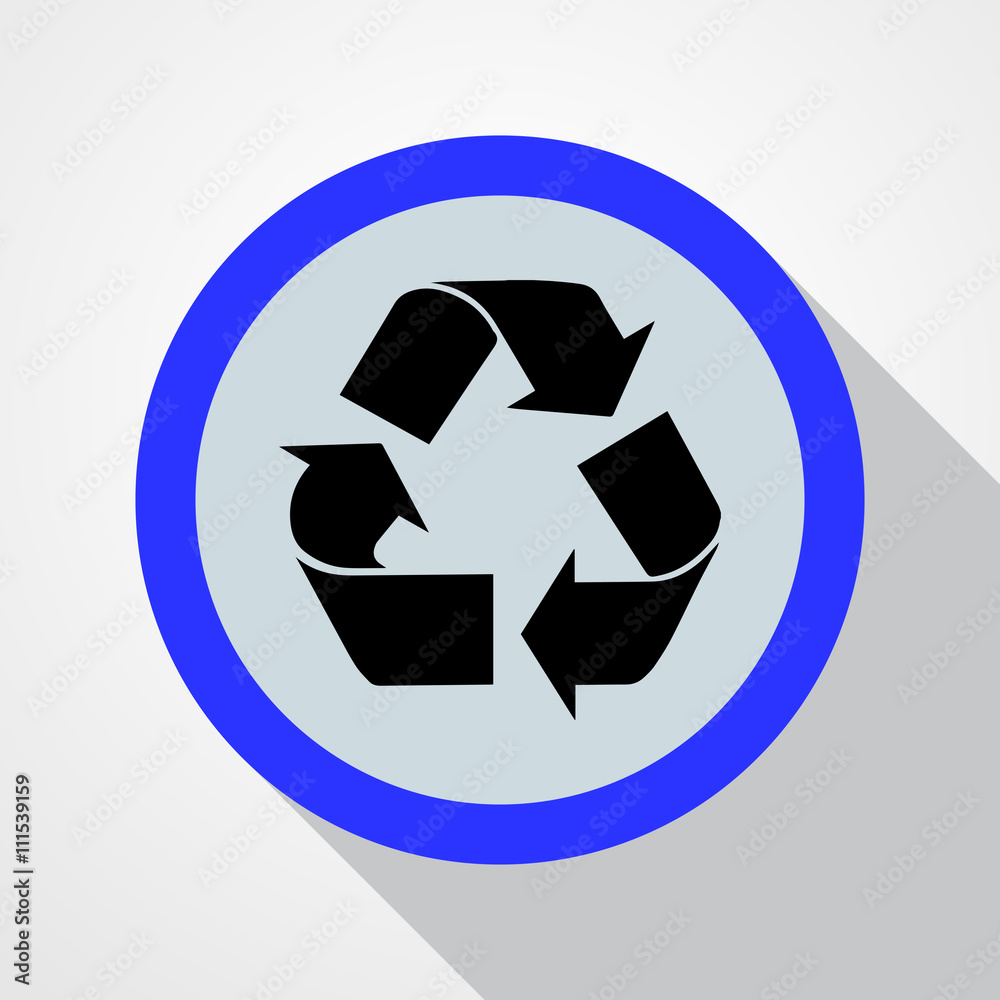 Icon of recycle - vector illustration. Icon of recycle - vector illustration.