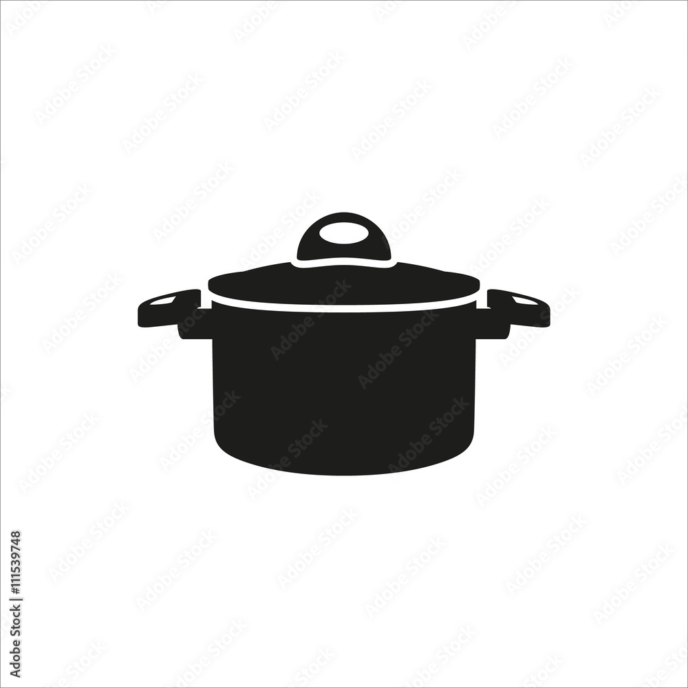 pot icon in simple monochrome style icon on white background pot icon in simple monochrome style icon on white background