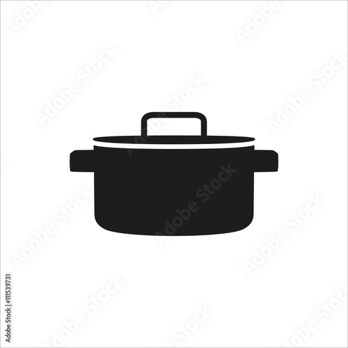 pot icon in simple monochrome style icon on white background