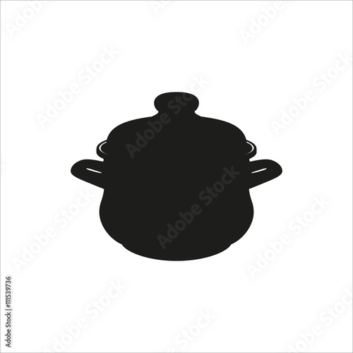 pot icon in simple monochrome style icon on white background