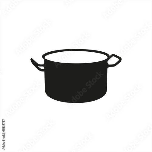 pot icon in simple monochrome style icon on white background