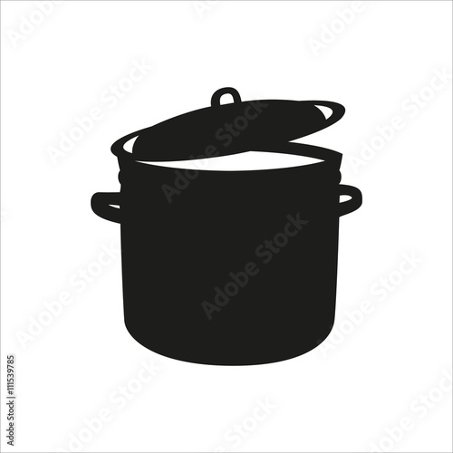 pot icon in simple monochrome style icon on white background