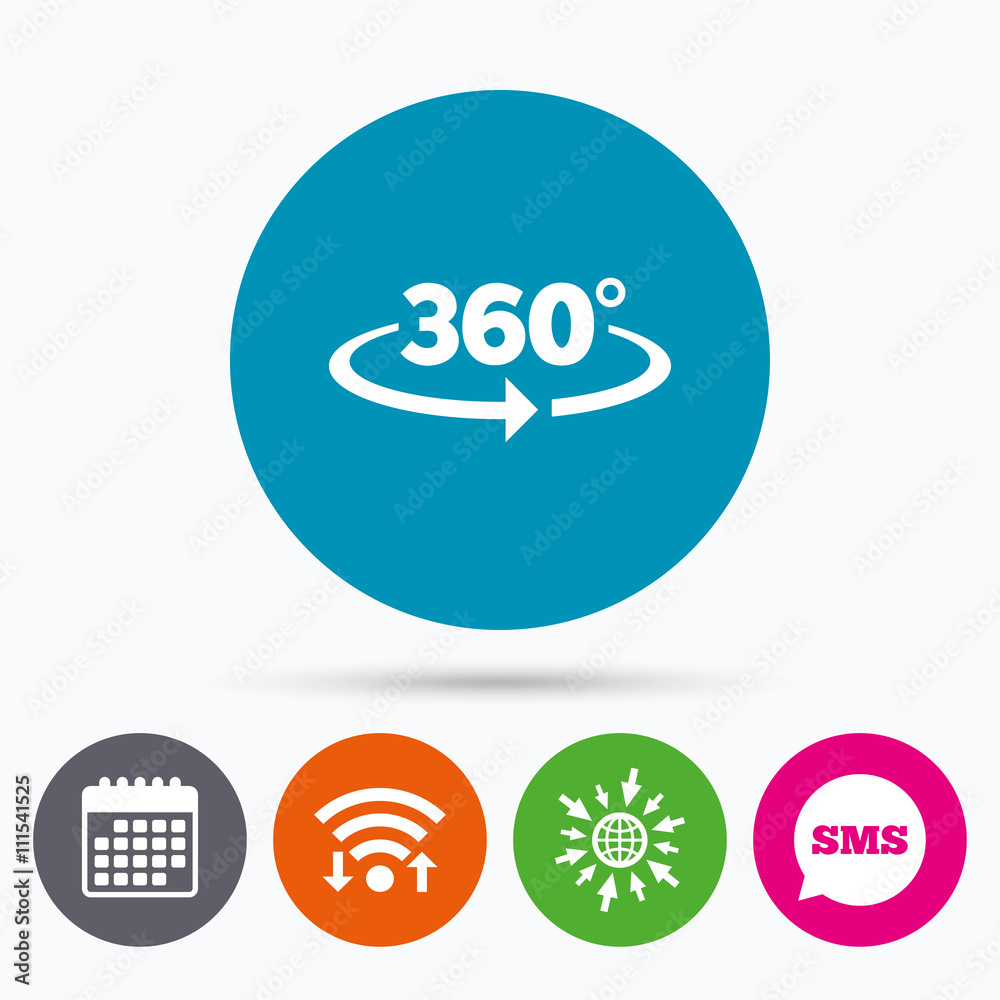Angle 360 degrees sign icon. Geometry math symbol Angle 360 degrees sign icon. Geometry math symbol