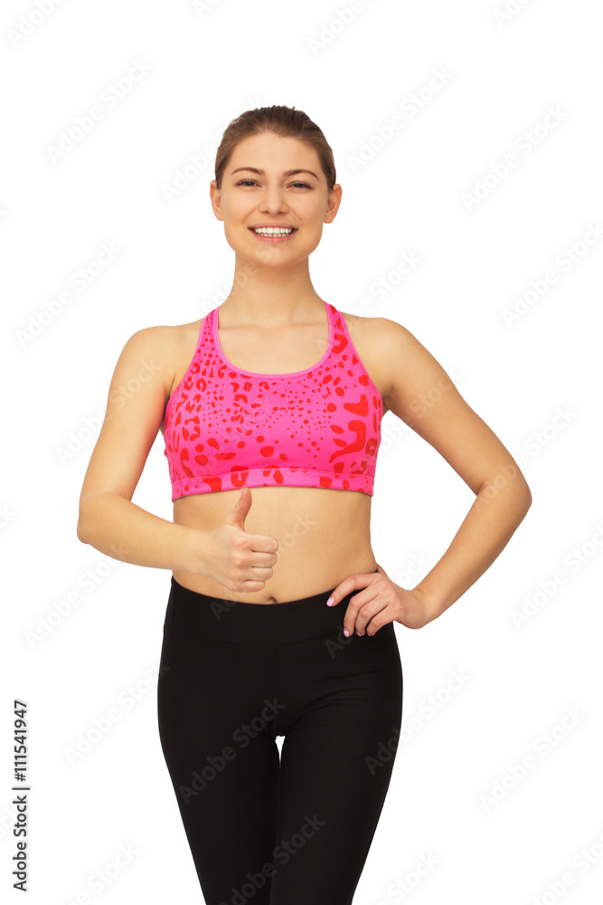 Portrait of smiling fitness young woman Portrait of smiling fitness young woman
