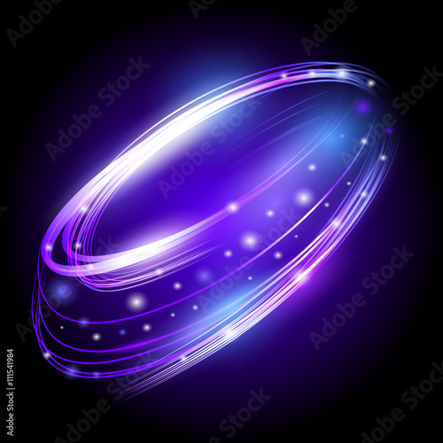 Beautiful vector light effect. Colored lights with flash. Vector background with the effect of neon and glow. Flying design elements.