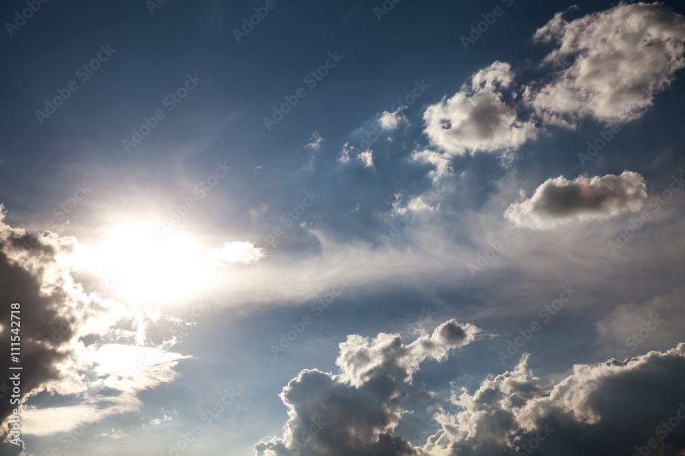 Obraz premium blue sky with cloud closeup