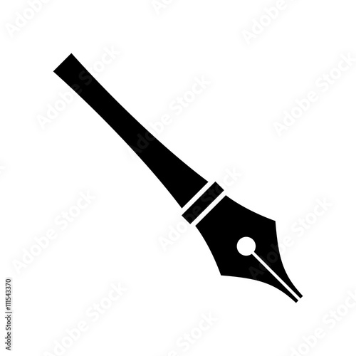 pen nib icon on white background