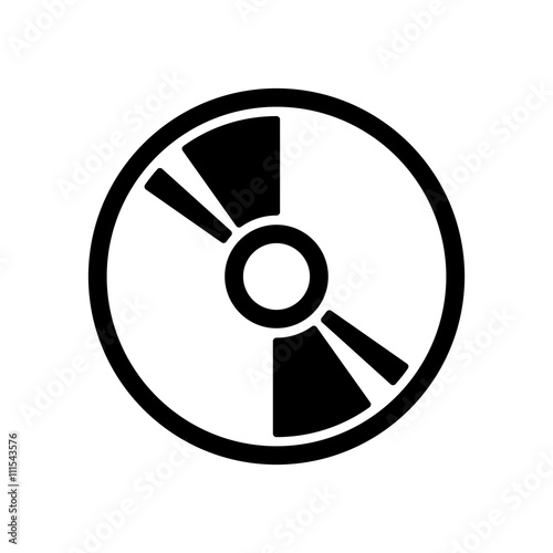 compact disc icon on white background