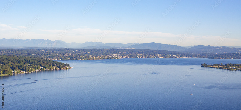 Aerial of Juanita, Kirkland, Bellevue and Lake Washington