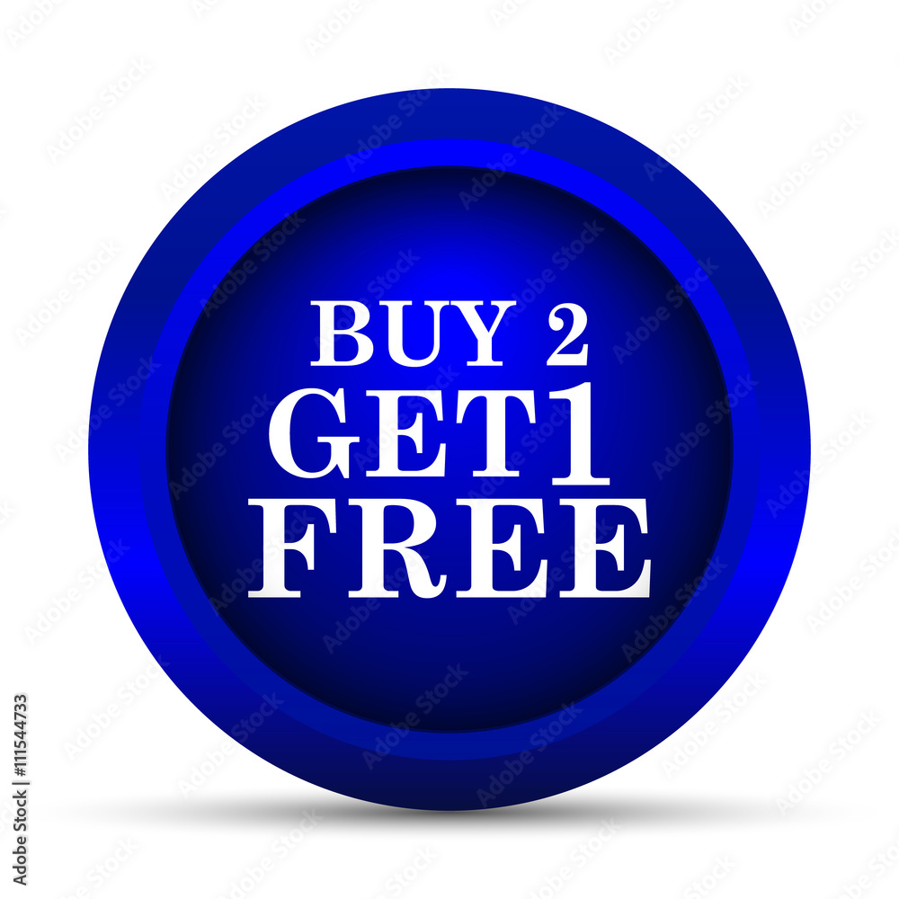 Buy 2 get 1 free offer icon