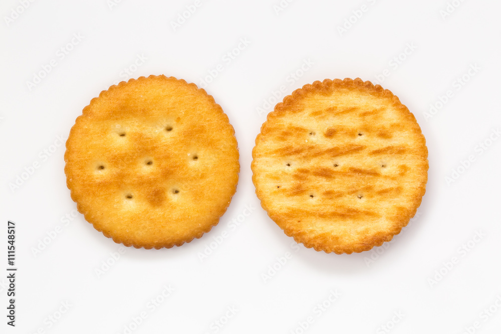 Salt cracker on isolated background. Salt cracker on isolated background.