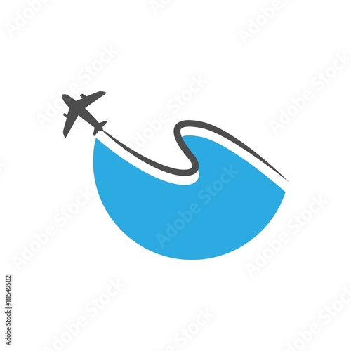 Airplane Logo Icon Vector