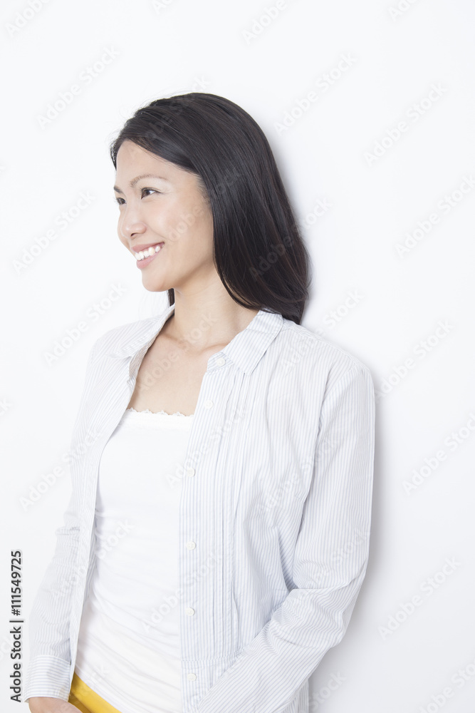 女性イメージ　白背景