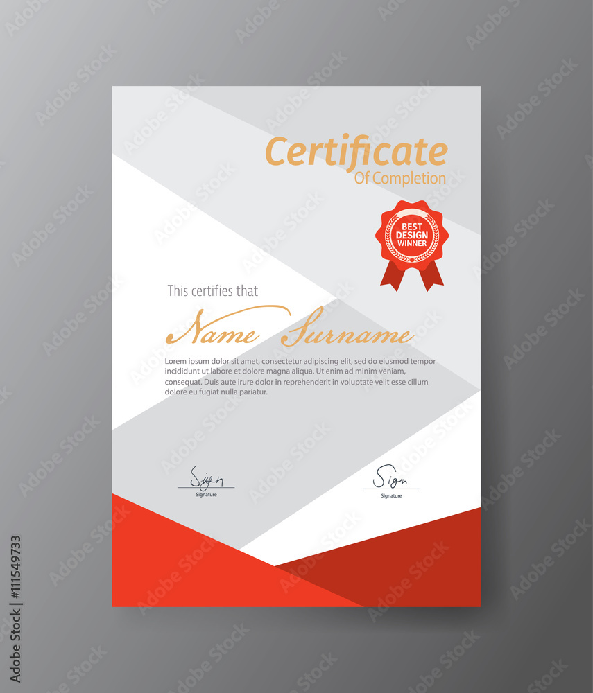 Vector template for certificate,modern diploma Vector template for certificate,modern diploma
