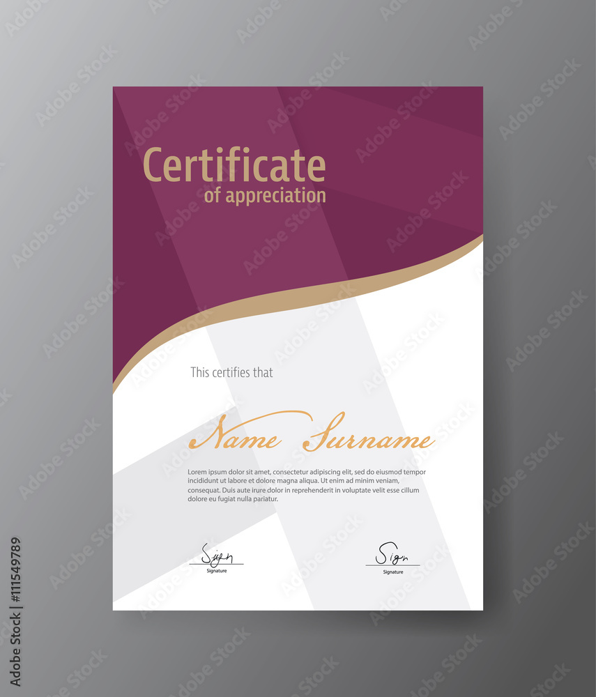 Fototapeta premium Vector template for certificate,modern diploma