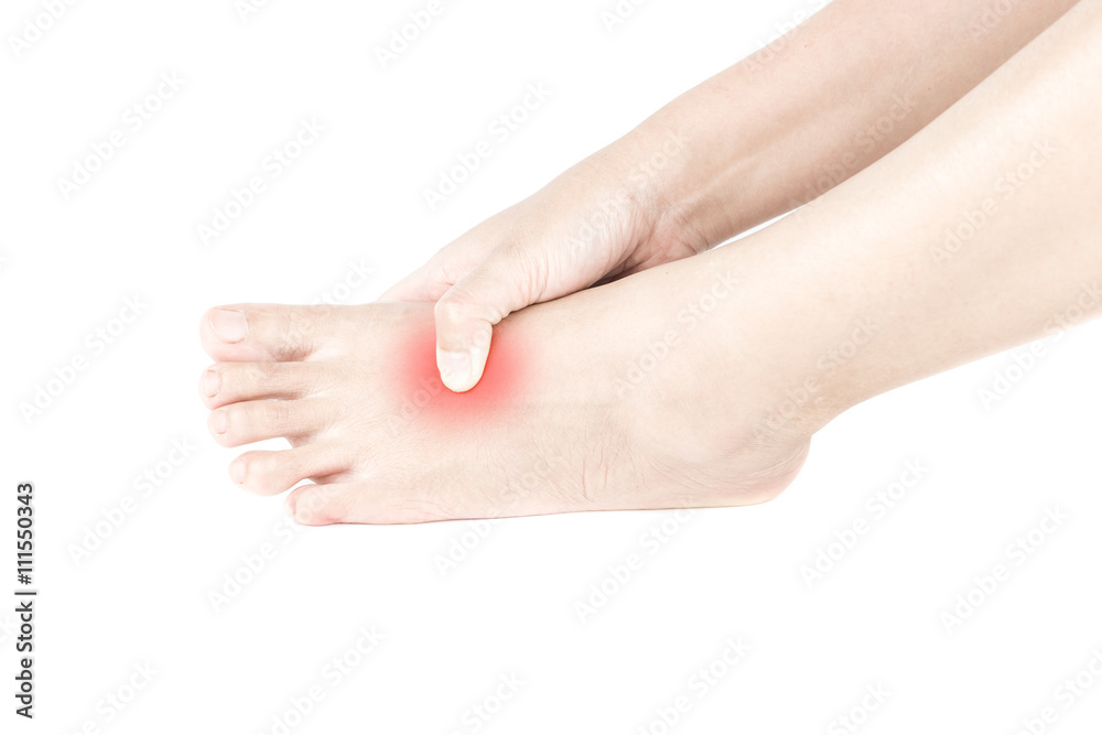 young women foot muscle pain