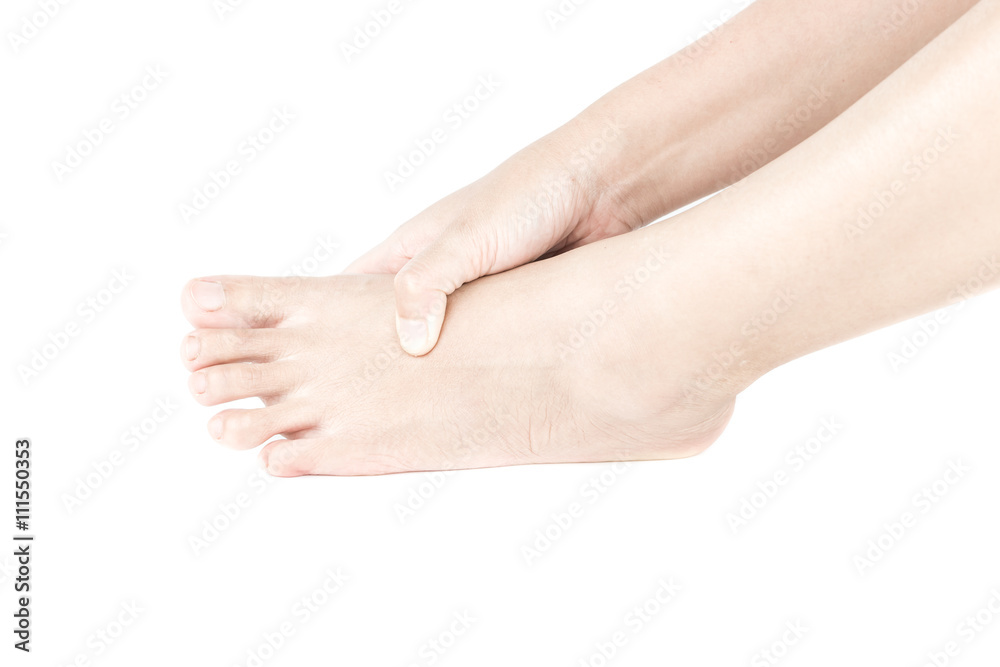young women foot muscle pain